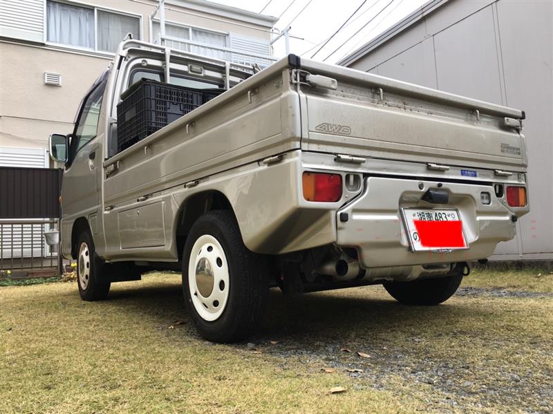 サンバートラック リアアオリ交換 中古アオリの加工 穴あけ