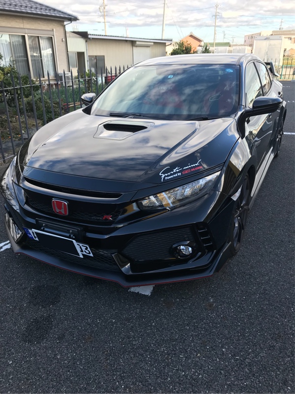 NO.133 FL5 シビック サイドオフセット ナンバーステー フル