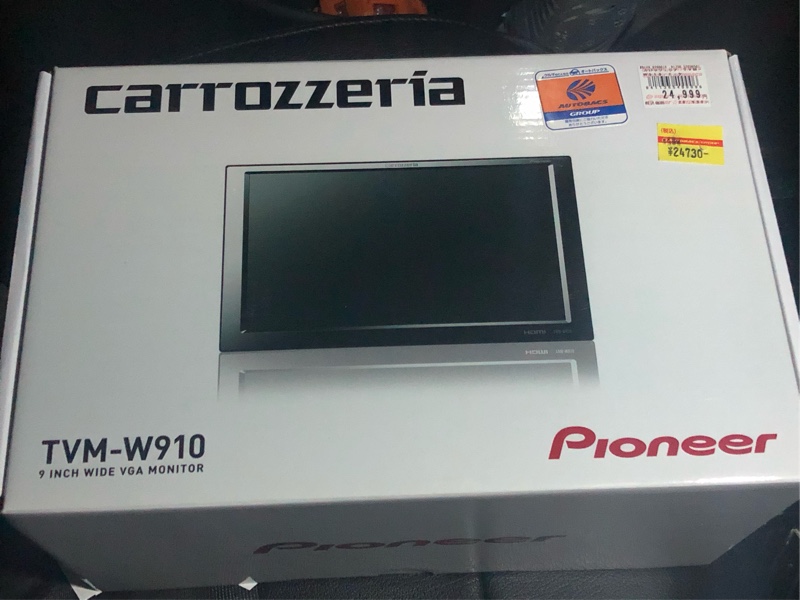 パイオニア カロッツェリア TVM-W910 リアモニターHDMI 9V型ワイド