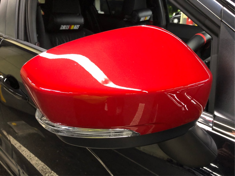 三菱自動車(純正) ドアミラーアウターカバー(レッドダイヤモンド
