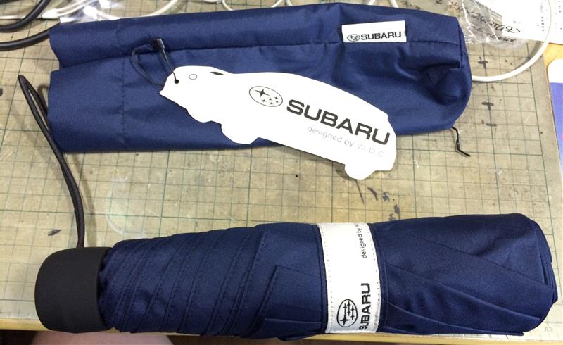 ex.走り屋パパのフォトギャラリー「SUBARUオンライン商品 折りたたみ傘