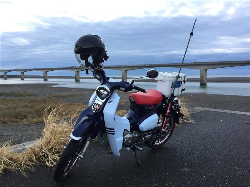 まあしいのフォトギャラリー 釣 リング 仁淀川河口でヒラメ狙い ホンダ スーパーカブc125 Ja48 みんカラ