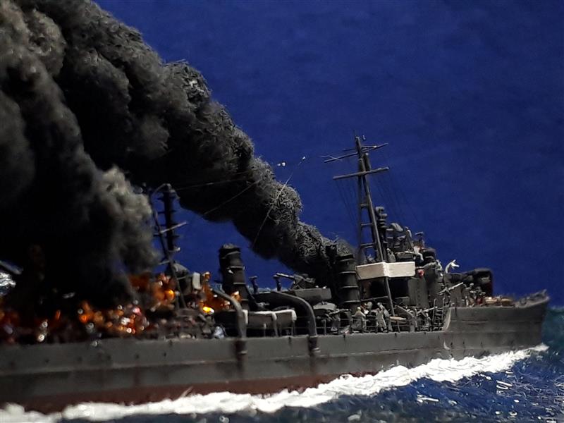 艦船模型】1/700 駆逐艦 睦月を港湾ジオラマで制作／Japanese