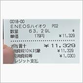 空っからの状態からの初給油　ハイオク満タンで！