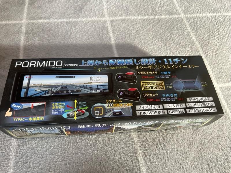 PORMIDO PRD60Cミラー型ドライブレコーダー のパーツレビュー