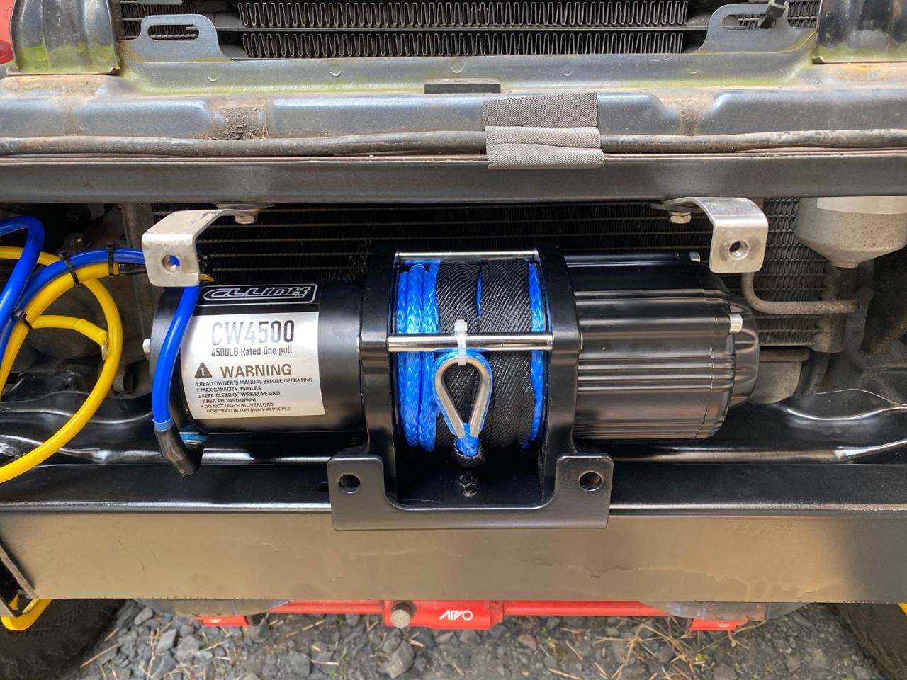 雑誌で紹介された C.L.LINK 電動ウインチ 12V ジムニー 小型 車 ファイバーロープ アクセサリー