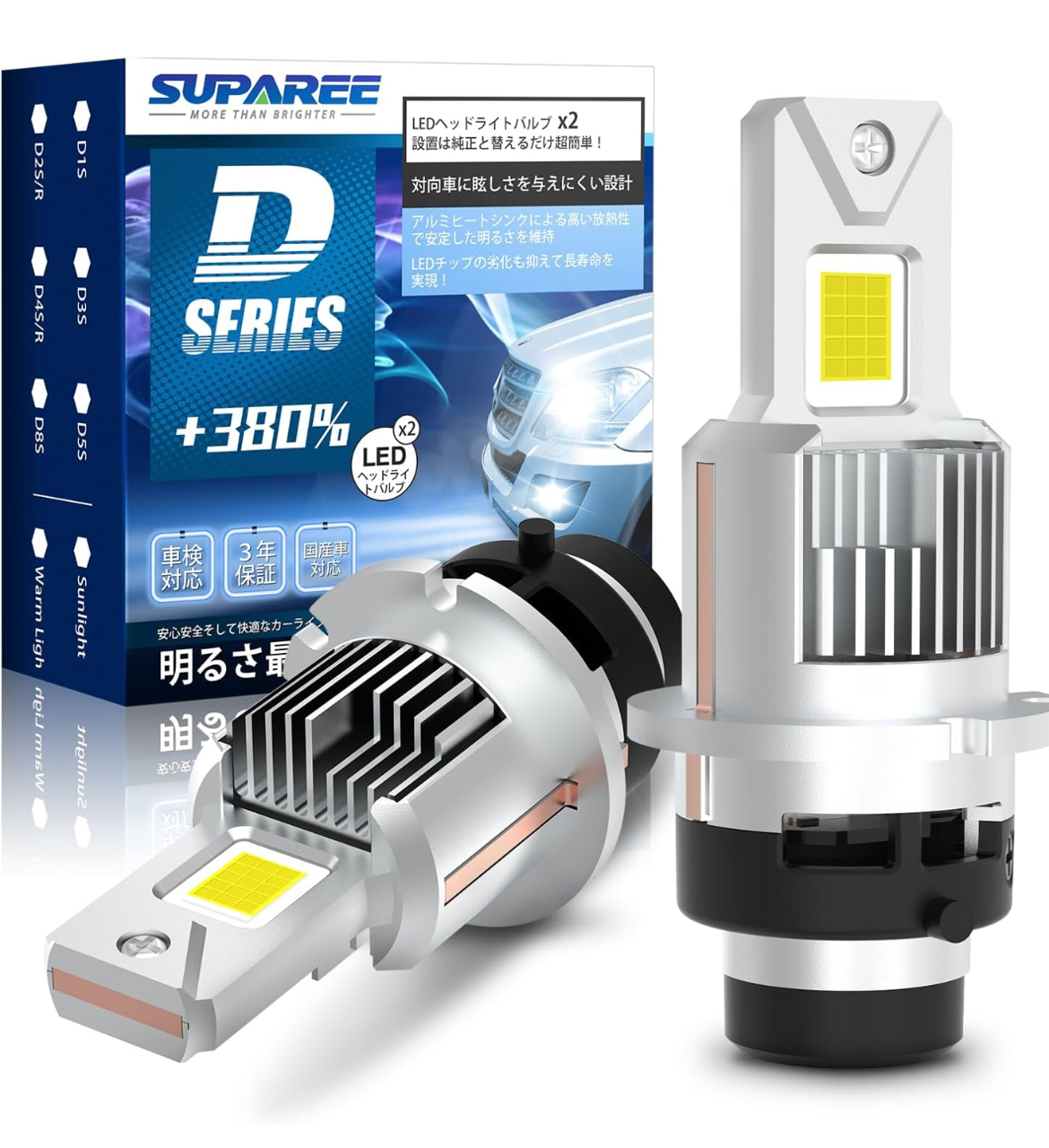 Suparee D2S D2R D4S D4R LED ヘッドライト 純正HID交換