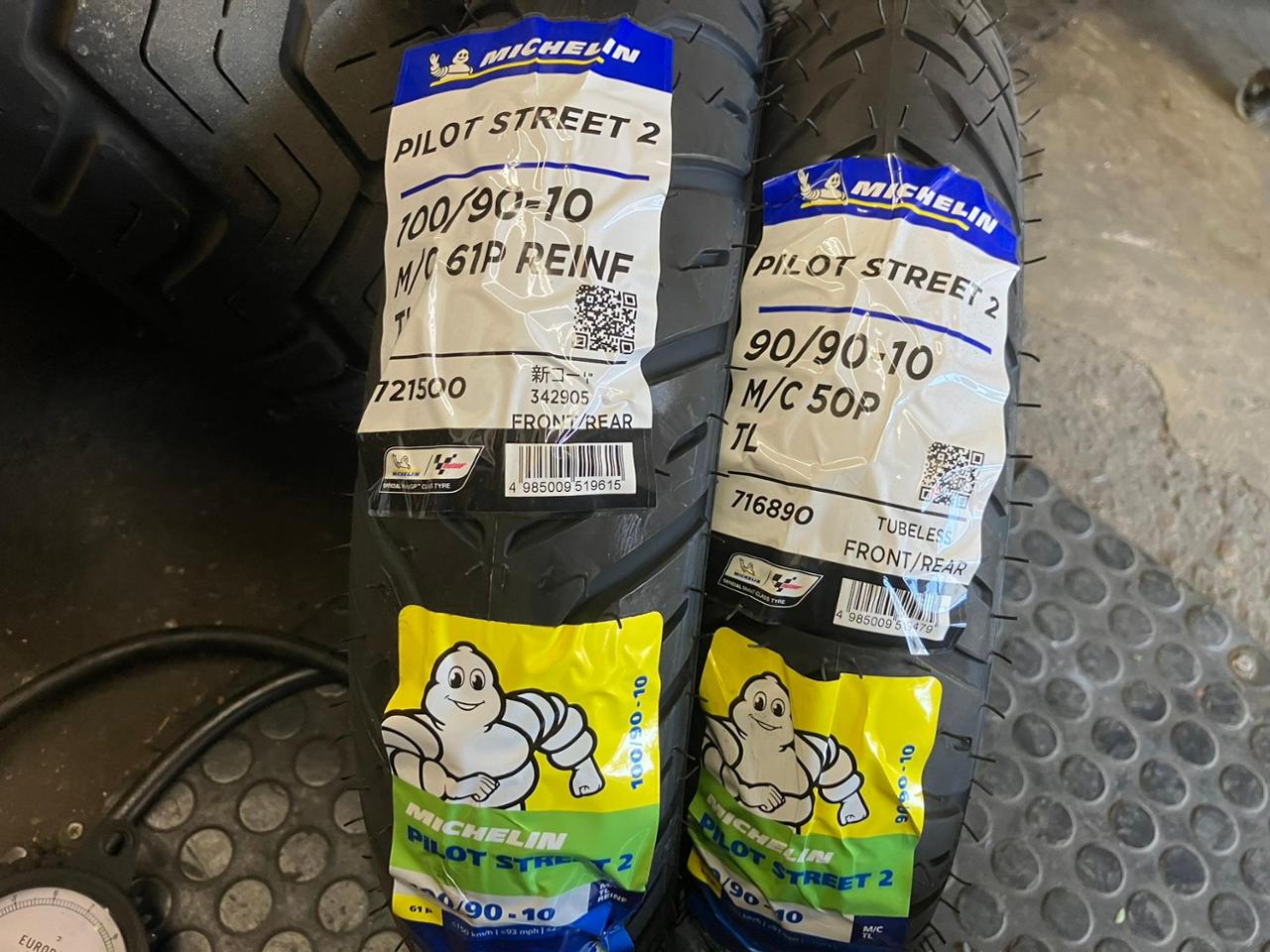 通販生活 ファッション PILOT ミシュランタイヤ 臨める 新品未使用 90/90-10 STREET2 お香