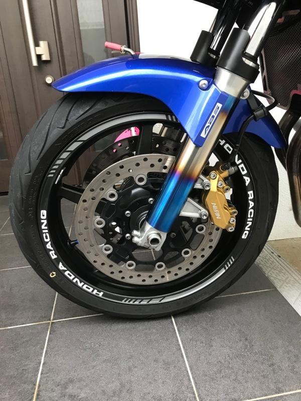 バイクステッカー くずれ オートバイフロントリアホイール防水