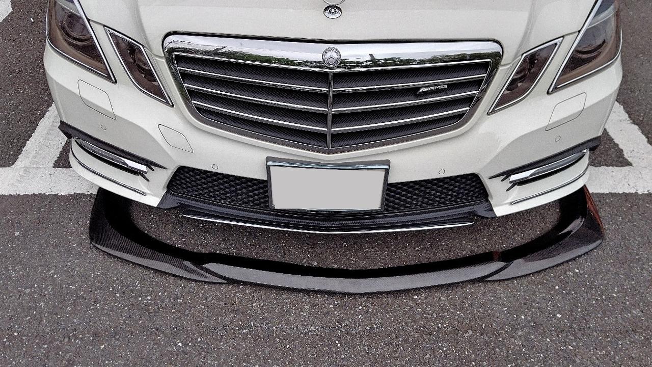 Mercedes-Benz W212 前期 フロントカーボンリップスポイラー のパーツ ...