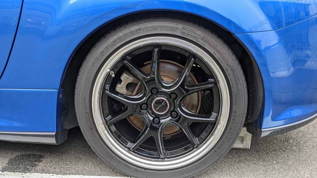 MID ヴァーテックワン EXE5 アルミホイール 1本(18×7J 5-114.3 INSET48)シビック FL1 VERTEC ONE EXE5