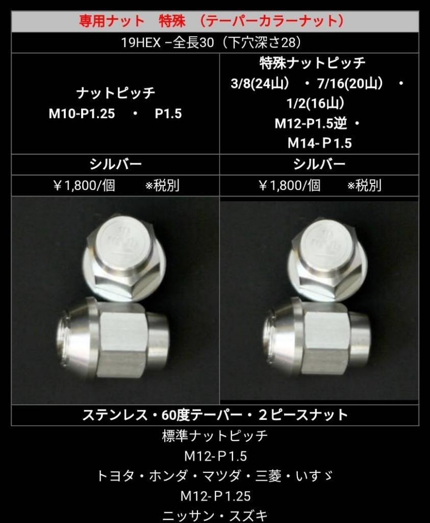 レーシングサービスワタナベ 専用ナット