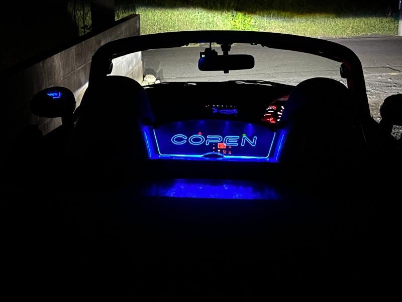 コペン ウインドディフレクターLEDブルーイルミ「ダイハツ