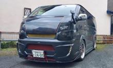 ハイエースバンガレージプラスワン / GPO MOTORING スモークヘッドライトカバーの単体画像