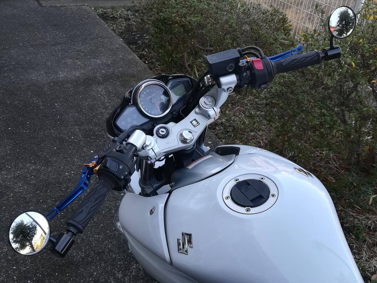 MZS オートバイ汎用 バーエンドミラー クラシック ラウンド用 のパーツレビュー | GSR250(R9Lima) | みんカラ