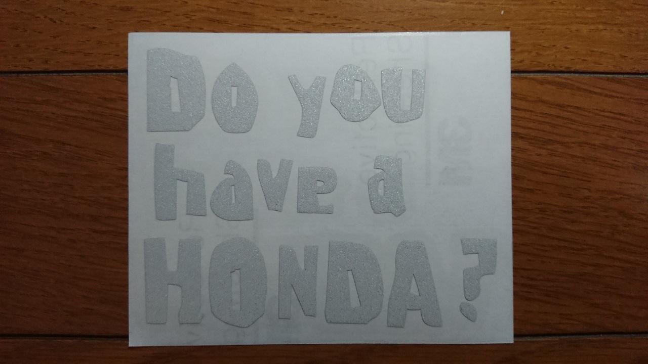 J S Racing Do You Have A Honda 抜き文字ステッカー 縦型 のパーツレビュー Nボックス じゃん爺 みんカラ