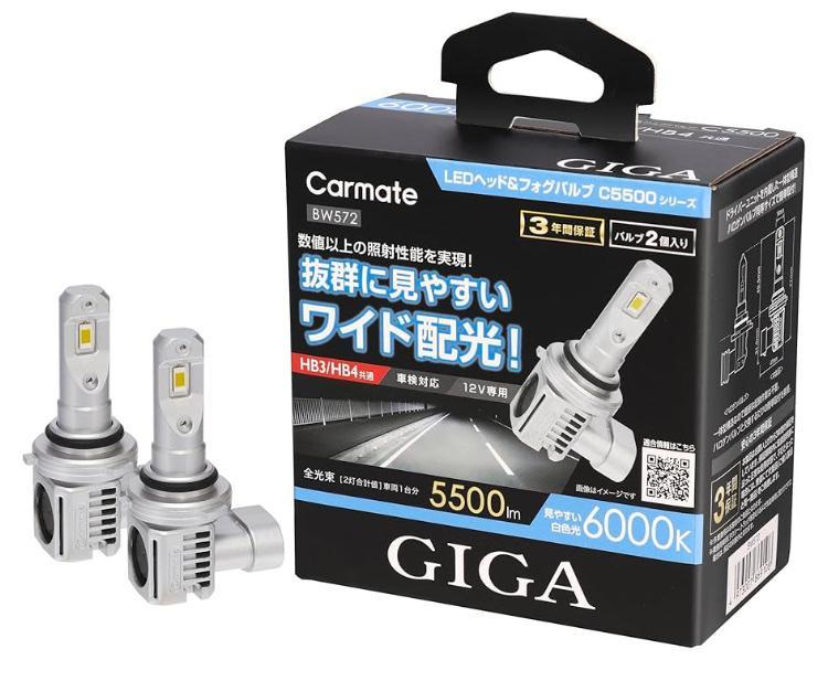 BW573 GIGA LEDヘッド&フォグバルブ C5500 6000K H8/H9/H11/H16