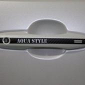 AQUA プリウス61PHEV　ドアハンドルカーボンシート　ロゴ入り