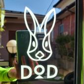 DOD DODロゴステッカー L（白）