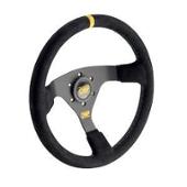 OMP WRC(ブラックレザー/ブラックスポーク/レッドステッチ) の