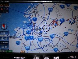 6.4kmスケールでは路線番号表示あり