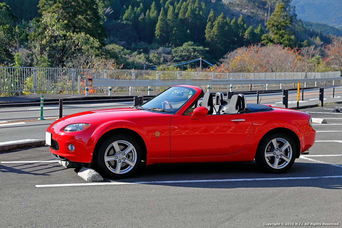 堀切峠の駐車場にて