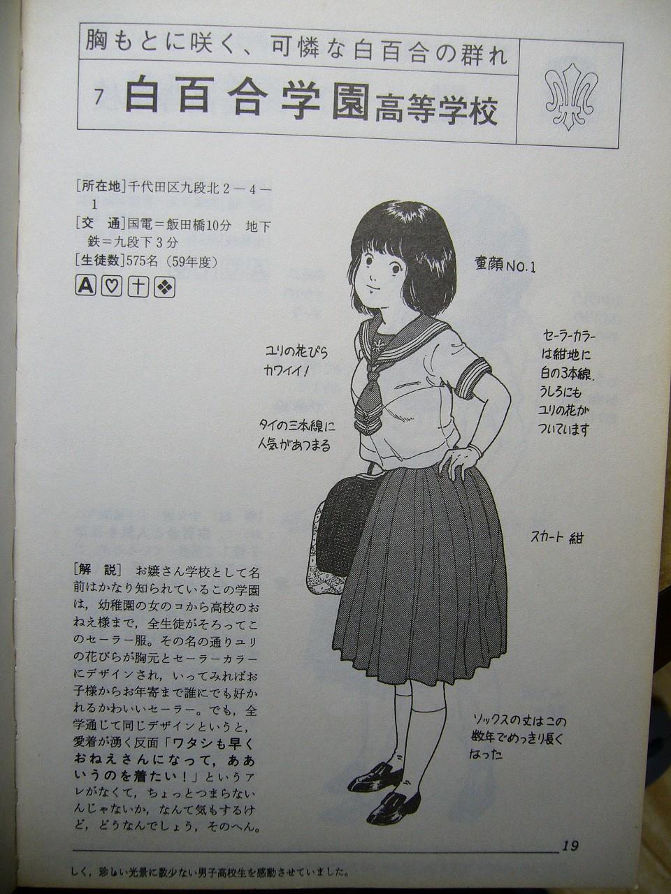 東京女子高制服図鑑 1985｜カエル好きのブログ｜カエル好きの