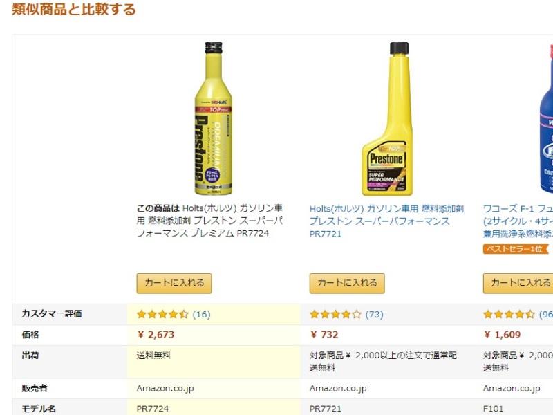 Holtsさんのガソリン添加剤〈プレストンSP〉vs《プレストンSP