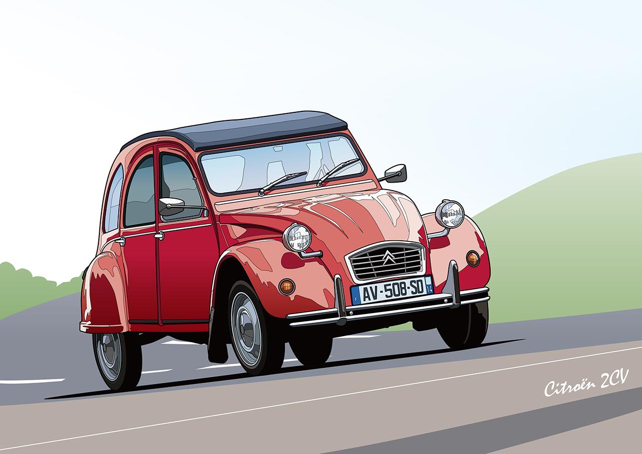 イラスト ギャラリー131 シトロエン2cv タジマ K7のブログ Megane Season みんカラ