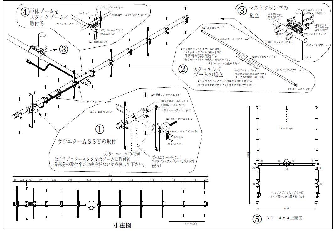 😀 No.UA-158 435WH8 430MHz 8ELE YAGI マスプロ
