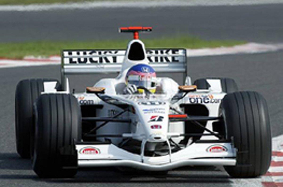 JFC F1 ヘルメット アラン・マクニッシュ 2002 トヨタ 1/12