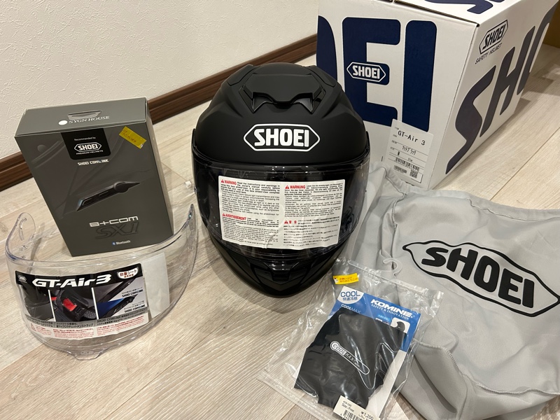 総額11万5千円！SHOEI最新GT-Air3 ビーコムインカムSX1 買いまし